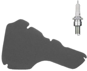 Luftfilter + Zündkerze B9ES passend für Piaggio Sfera RST 50 C01, Vespa ET2 50 2-Takt