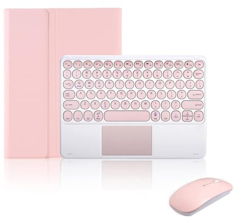 Teclado con Funda para iPad 9.7 2018 (6ª generación) – 2017 (5ª generación) – Pro 9.7 – Air 2 & 1, Carcasa Magnética con Touchpad Teclado QWERTY Bluetooth Desmontable y Ratón Bluetooth
