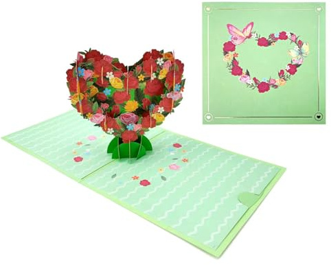 scicent DankeschöN Karte Liebesbaum Blume Pop Up Karte Muttertag Blumengruß 3D Geburtstagskarte für Oma Mutter Schwiegermutter Tochter Grußkarte 20711