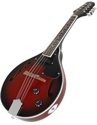 Anfänger Mandoline-Instrument Mandoline Rot Schwarz Rand Elektrische Mandoline Gitarre Acht-Saitiges Instrument(Mandolin)
