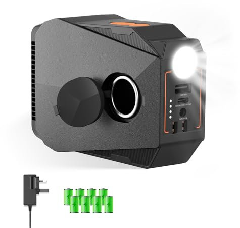 GICLE 12V 4000mAh / 5V 10000mAh Portable Power Bank with DC Output, 12V Cigarette Lighter Socket, and DC 5.5×2.5mm Port for Car Refrigerators, Sup Pumps, LED Strips, and Other 12V DC Devices