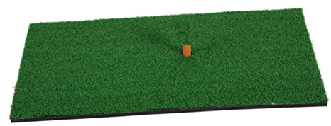 TOGEVAL Golf Übungsmatte mit Gummi Teehalter Strapazierfähiger Nylon Kunstrasen rutschfest 30 X 60cm Tragbare Trainingsmatte für Indoor und Gartentraining