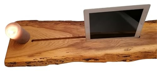 ELI Badewannenbrett Relax Rex - Eiche - Natur mit Baumkante (85 cm)