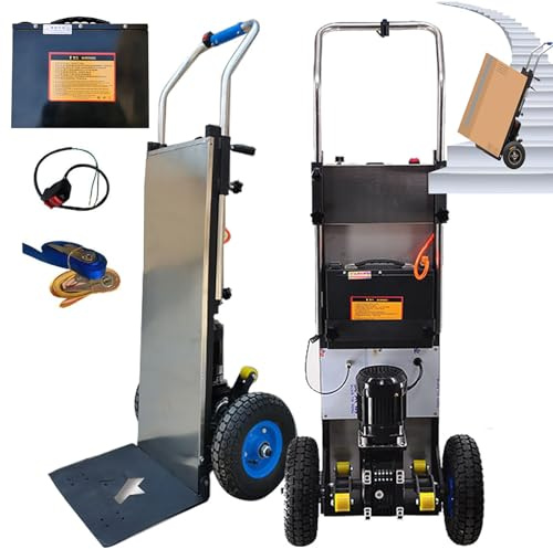 SNBGRYE Elektrischer Treppenwagen (400 Kg Tragkraft), Treppensteigerwagen Mit Teleskopgriff (45-65 Zoll), 1200W BüRstenloser Motor, 48 V/36 Ah Akku, Zum Tragen Von GüTern