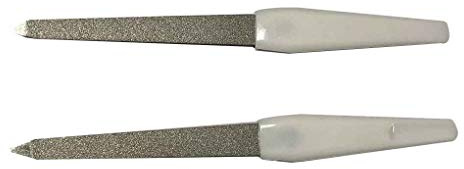 5 Stück doppelseitige Nagelfeilen mit Kunststoffgriff, Metall, Nagelfeile für Zuhause, Maniküre, Pediküre, Werkzeug, Weiß