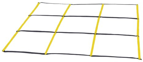 YueShengYCHUANG Escalera de Coordinación, Escalera de Entrenamiento para Pies, Entrenador de Pies Flexible, Listo para Usar, Portátil, Mejora La Coordinación, Amarillo