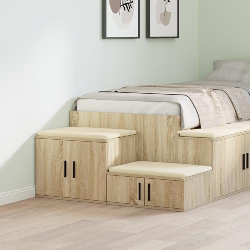 ZQQLVOO Armario de almacenamiento Sonoma roble mesitas de noche para oficina 127 x 41 x 40 cm tablero de partículas