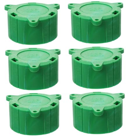 VILLFUL 6pcs 13 Pin Trailer Plug Caps Green Dust Protection Covers Connector Holders for Rv Trailer Parts and Caravan Socket Alignment