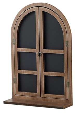 Zanthicia Bacheca vintage in legno da parete con messaggi che mostra messaggi in bar, cucine e bagni. Il modello di finestra Fakle vintage stile country americano è realizzato legno.