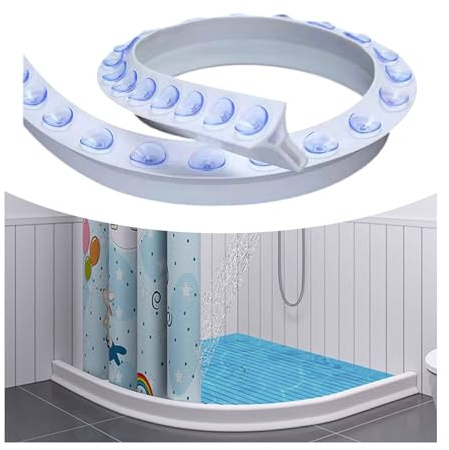 Shower Barrier and Retention System, Collapsible Water Stopper Seal Strip, Barrier Keeps Water Inside，Dry and Wet Separation for Sink Or Shower(100cm(39in))