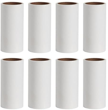 PRETYZOOM Rodillos de Papel Adhesivo para Quitar Pelos de Mascotas, 8 Rollos Desechables para Ropa y Muebles, Quitapelusas para Limpieza Rápida y Fácil