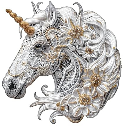Holzpuzzle Erwachsene Spitze Einhorn - 170 Teile Holz Puzzle Geschenkbox | Holzpuzzles für Erwachsene Wanddekoration,Wooden Puzzle,Weihnachten und Geburtstag Geschenke für Puzzleliebhaber,Stressabbau