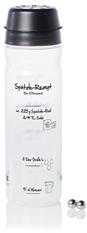 Spätzle-Shaker (ANTHRAZIT für 4 Portionen selbstgemachte Spätzle (875ml) Spätzlepresse und Mixer in einem Fürs einfache Spätzle Machen Das patentierte Original