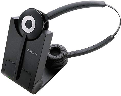 Jabra Pro 930 Duo UC Casque Stereo DECT sans Fil - Optimisé pour Communications Unifiées, Antibruit et Autonomie d'une Journée - Pour Logiciels Softphones en Europe - Prise UE