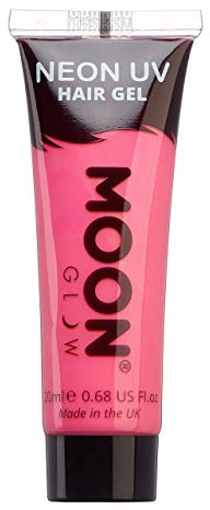 Månglöd, neonUV-hårgel tillfällig tvättbar hårfärg, spikar och lampor! (Intensiv rosa, 20 ml (1-pack)