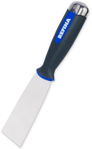 REFINA Flexible Filling Knife for Jointing Compounds & Venetian Plasters - 40 x 100mm Putty Knife w/ 1.15–0.3mm Gauge Stainless Steel Blade & Ergonomic Handle - Applying, Smoothing & Scraper Tool