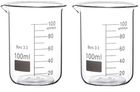 Rocwing - Verre doseur en verre borosilicate 3.3 (100 ml, 2 dans un pack)