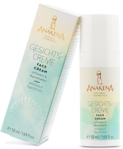 ANAKENA - Naturkosmetik | Gesichtscreme | Kurkuma, Bio-Guave und Bio-Algen-Extrakten und Coenzym Q10 | 50 ml | unisex