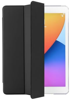 Hama Hülle für Apple iPad 2021/2020 / 2019 10.2 (aufklappbares Case Apple Tablet 10,2 Zoll Gen. 7/8/9, Schutzhülle mit Standfunktion Stiftfach, transparente Rückseite, magnetisches Cover) schwarz