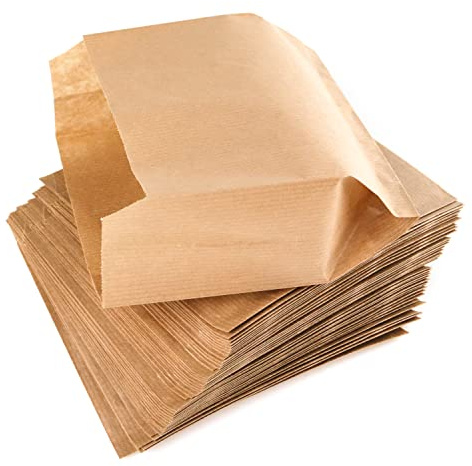 PACKRA Kraftpapier, Geschenktüten, Kraftpapier, kleine Geschenktüte, Geburtstag, Briefumschlag, Vintage, Umschläge für Weihnachtsgeschenke (50 Stück, 15 cm x 16 cm x 6 cm)