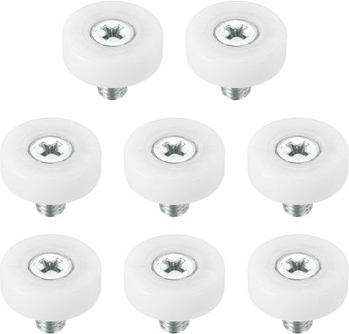 Rodillos de Cajón de 19 mm, Paquete de 8 Ruedas de Repuesto de Plástico para Poleas de Cajón con Rodamientos Pequeños (19mm) (A)