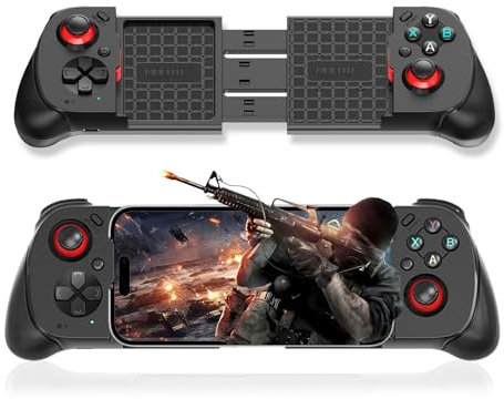 Joso Mobile Gaming Controller for iPhone/Android/PC, Hall Trigger, Type-C Bluetooth Controller Wireless Gamepad [2024 NEW] Play Call of Duty & More Individual Fit for Mobile Phones Black