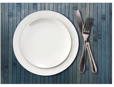Comart - Amerikanisches Platzdeckchen Bambus Edge - Set mit 4 Tischsets 30 x 45 cm - abwaschbar - Hitzebeständig - für Frühstück, Mittagessen - Elegante Platzsets - Umweltfreundlich aus Bambus - Farbe