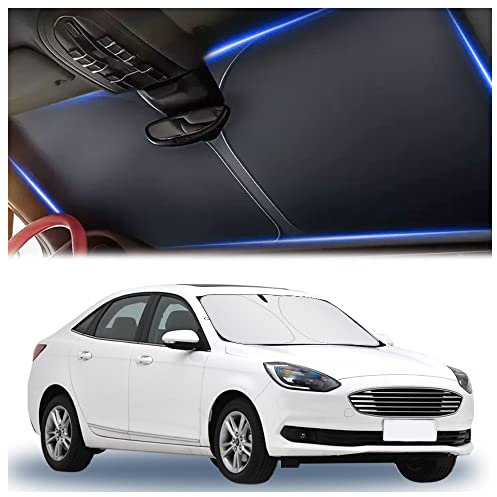Protezione Solare Spessa Parasole Auto con Sacchetto,Mantenere Accessori Auto Interno Freschi,Solare Generale Parasole Auto Parabrezza Interno per Auto Fuoristrada Veicoli Camion (M: 140x70cm)