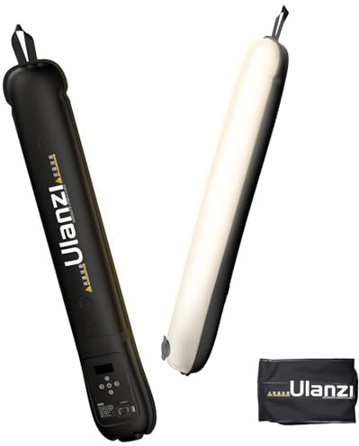 ULANZI UA20 Lampe Portable à Tube d'air, 20W Bi-Color Gonflable LED lumière à Tube d'air, à Main magnétique lumière vidéo Dimmable 2700-6500K, étanche Air Tube Light pour la Photographie, Le Camping