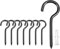 Dayalo 8 Stück Schraubhaken, Schraubhaken Klein, Schraubhaken Schwarz, Schraubhaken Edelstahl, Schraubhaken mit Dübel für Hängematten, Markisen, Schaukelstühle, M6 x 80mm