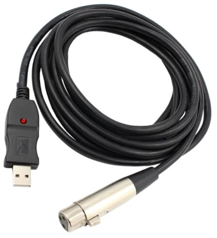 JOINPAYA Usb Mikrofonkabel 3m Usb 2.0 Xlr Audio Konverterkabel Für Gesangsaufnahmen Kompatibel Mitpc Professioneller Kondensatormikrofonkern Noise Cancelling