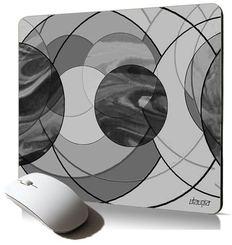 Tapis de Souris Souple Motif geometrique marbre Original Texture Pierre Mousepad Ergonomique coloré Moderne Flexible
