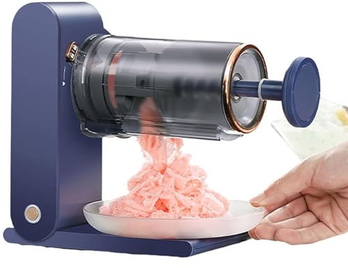 20W Shaved Ice Machine Electric, 200 ML Household Use Snow Cone Machine, USB Ice Crusher, Motor Speed 13000 RPM, 12 Stainless Steel Crampons, Removable for Cleaning, for Ice Cream,Smoothie