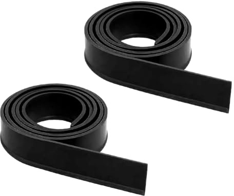 JIHUOO 2 Rolls 2cm x 105cm Black Squeegee Replacement Blades Window Squeegee Rubber Refills Bathroom Mirror Glass Cleaning Squeegee Blades for Windows Glass Shower Doors