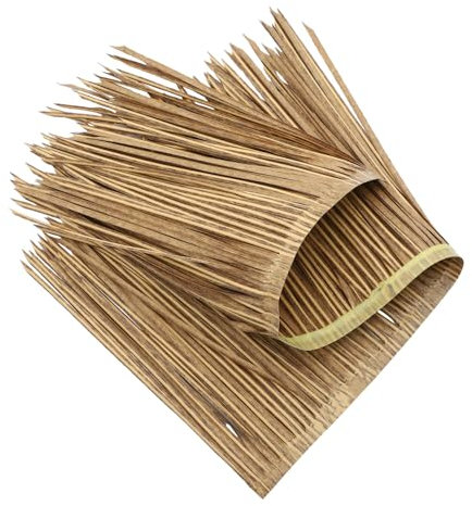 ibasenice Pannello Paglia Artificiale per Tetto Decorazione Paesaggistica Paglia Simulata Tetto Finta Realistico per Esterno Copertura Finta per Fai da Te