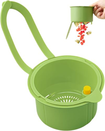 ECHOBUY Colador de Fregadero Colador de Grifo Colgante Cesta De Drenaje Para Fregadero De Cocina para la Mayoría de los Grifos Estándar para Lavado y Almacenamiento de Cocina(Verde)