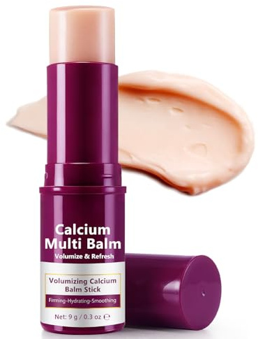 Calcium Multi Balm for Eyes, Face, Neck - Smooth Skin Texture and Enhance Firmness, Korean Collagen Moisturing Stick, Anti-aging, Hydrating - Portable stick design