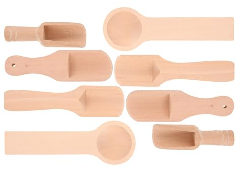 Hemobllo 8 piezas Cucharas de Madera Pequeñas de Cucharillas Vintage para Té Café Condimentos Cucharas para Azúcar y Especias Utensilios para Cocina y Uso Diario