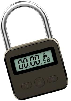 RGYBAO Cadenas électronique en métal avec minuteur réglable de 1 min à 99 heures, dispositif de sécurité pour la maison et le bureau