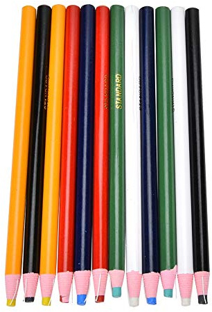 12 pezzi taglio a mano libera matite su misura stoffa per cucire posizionamento matita pastello non tossico ecologico pennarello per cucito per tessuto legno vetro metallo