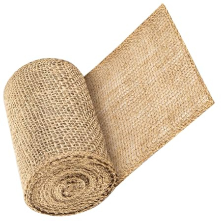 NUOBESTY Rouleau de Protection pour Tronc D’Arbre en Toile de Jute Naturelle 15 CM X 5 M Bandage Respirant et Résistant pour Plantes Enveloppe Extérieure Adaptée Jardinage et