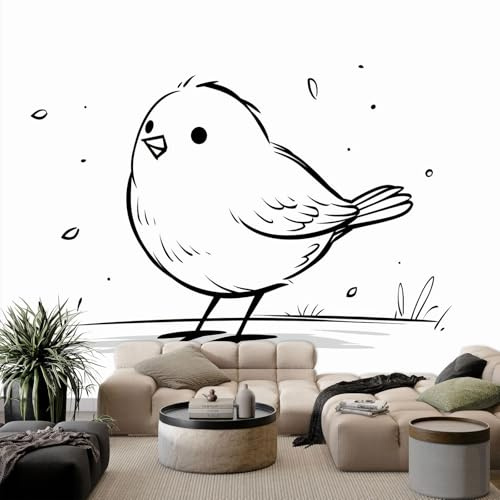 WTD - Carta da parati fotografica con animale, piccolo uccello, in tessuto non tessuto, 200 x 140 cm