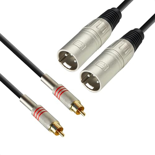 Ibiza - CM5RXF-2 - Kabel 2 RCA Stecker auf 2 XLR Buchsen - 5m