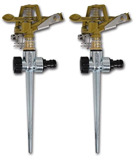 vidaXL Impulse Sprinkler Set with Zinc and Copper Construction, Garden Watering Equipment- Efficient Coverage & Flexible Use