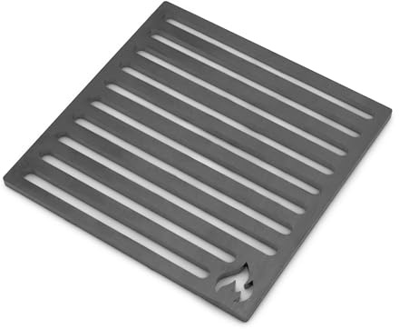 Ugnsgaller 22x22cm av massivt stål - ingen gjutning och därför ingen risk för brott.