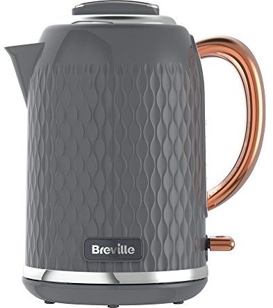 Breville Curve Jug Kettle, 3000 W, 1.7 Litres (Grey & Rose Gold)