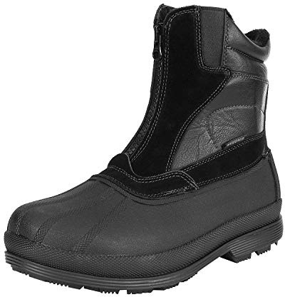 NORTIV 8 Stivali Uomo da Neve Stivali Invernali Classici Scarponcino Foderata Caldo Antiscivolo Comode Nero,Size 41,Nero,170410