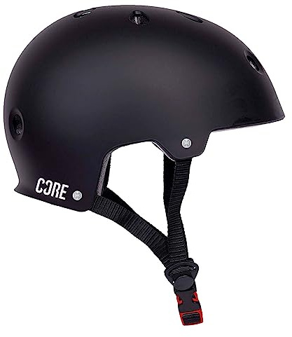 CORE Casco sportivo di protezione, per skate/BMX/bici/MTB/scooter, nero, L/XL