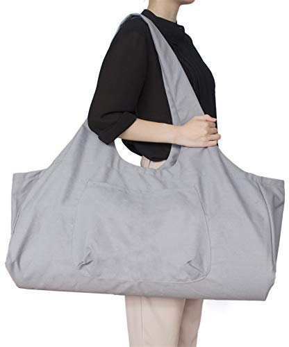 JLDUP Yogamattentasche mit Reißverschluss, große Kapazität für Frauen und Männer, tragbare Yogatasche aus Segeltuch All-in-One-Yogamattentasche mit Taschen