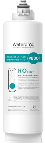 Waterdrop WD-G3P800-N2RO Filtre, Remplacement pour le Système Osmose Inverse Sans Réservoir WD-G3P800-W, Réduction PFAS, Durée de Vie de 2 Ans